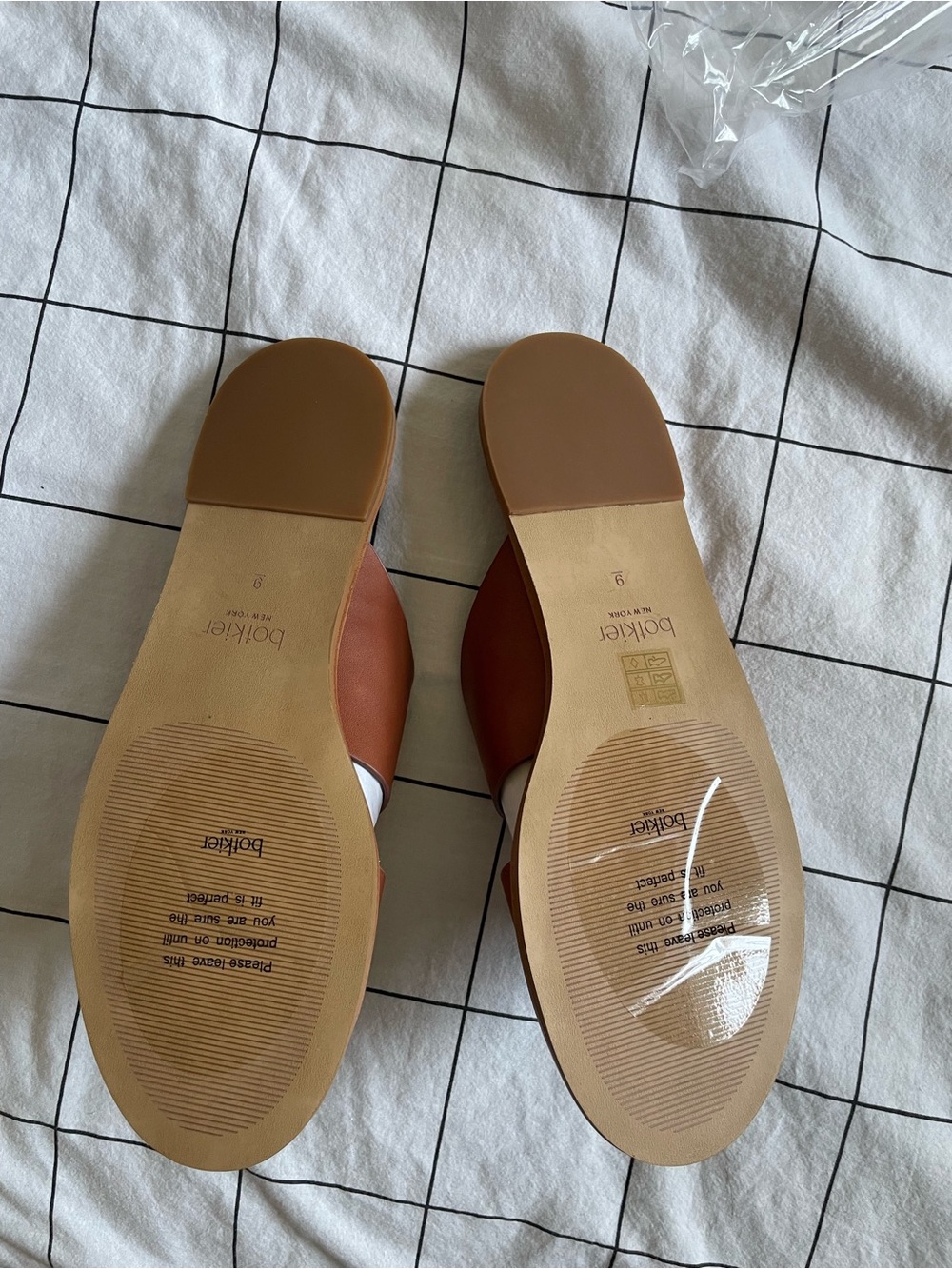 Botkier Brown Cross Strap Leather Slide Mules - Picture 2 of 4